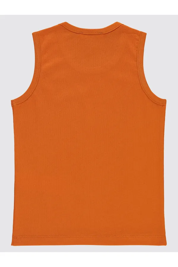 T-shirt garçon orange clair 2-5 ans - Emballage