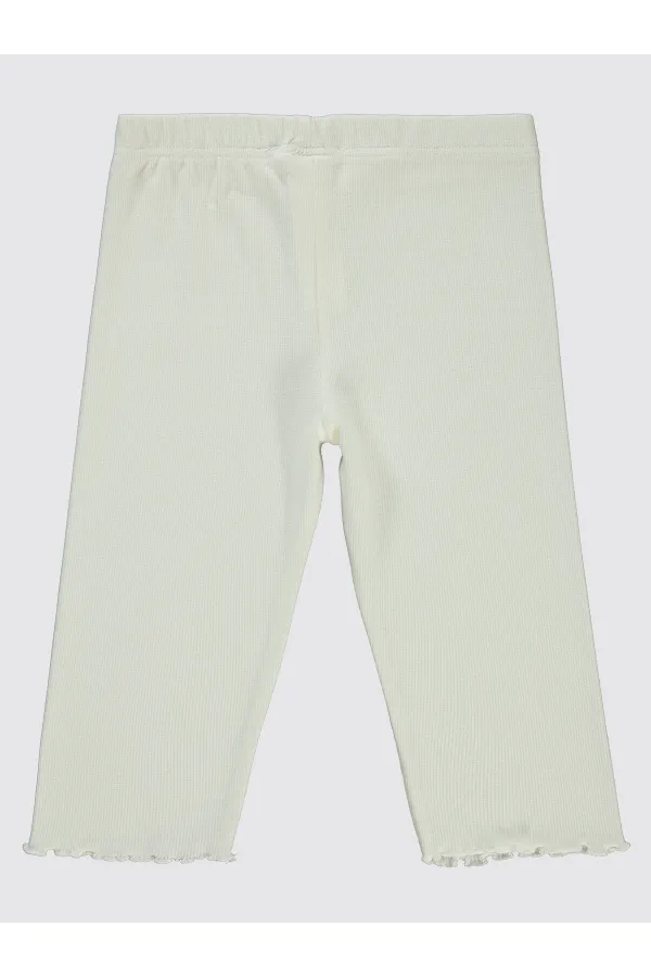 Collants pour filles de 6 à 9 ans, écru - Paquet