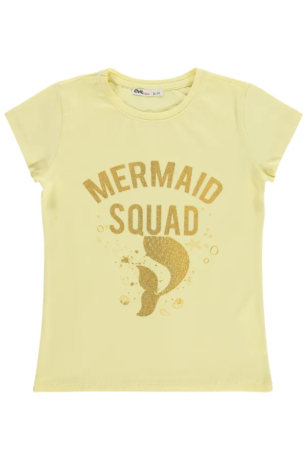 Girls' T-Shirt Km 6-9 Years Yellow - Package