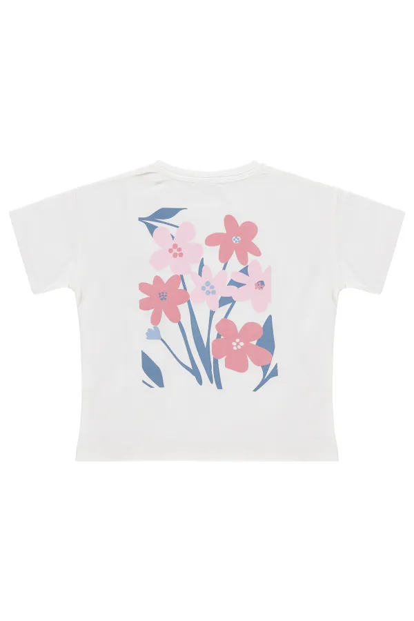 Girls' T-shirt, Ages 10-13, Off-White - Package