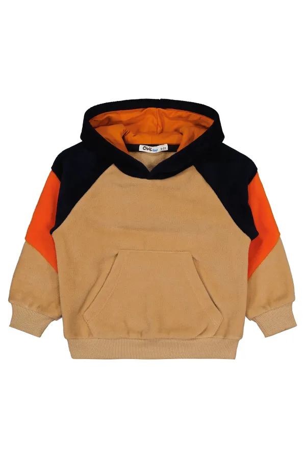 Sweat-shirt garçon 2-5 ans couleur pierre - Lot