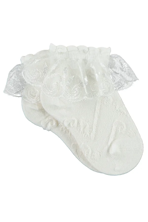 Ecru Girls' Ankle Socks - Pack Ecru Girls' Ankle Socks - Pack