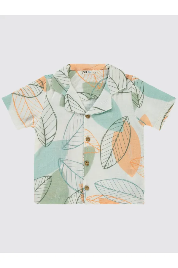 Erkek Çocuk Gömlek 2-5 Yaş Mercan - Paket