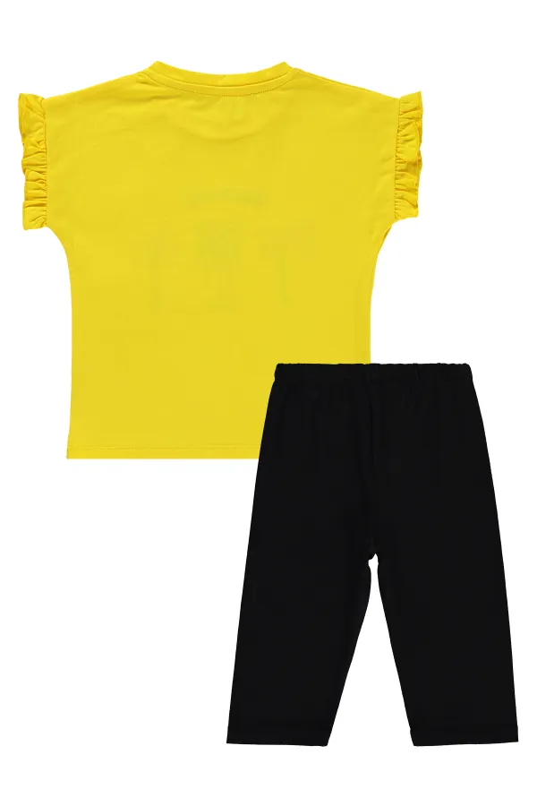 Kız Çocuk Takım 2-5 Yaş Sarı-Siyah - Paket
