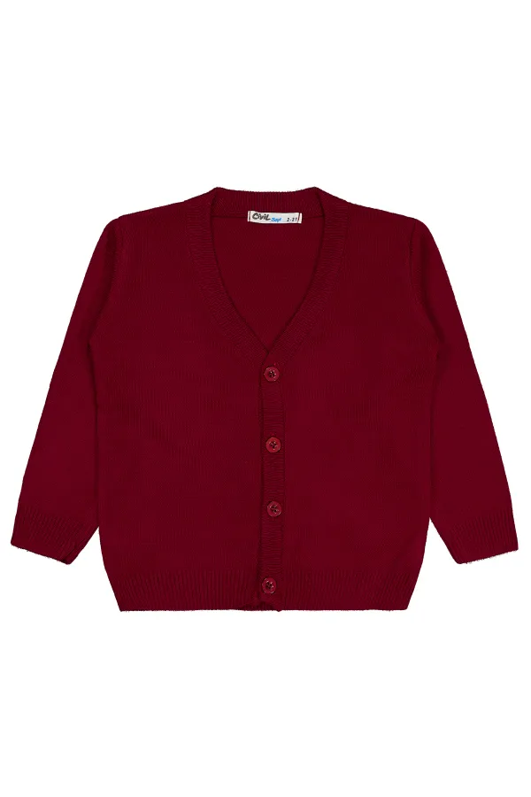 Erkek Çocuk Hırka 2-5 Yaş Bordo - Paket