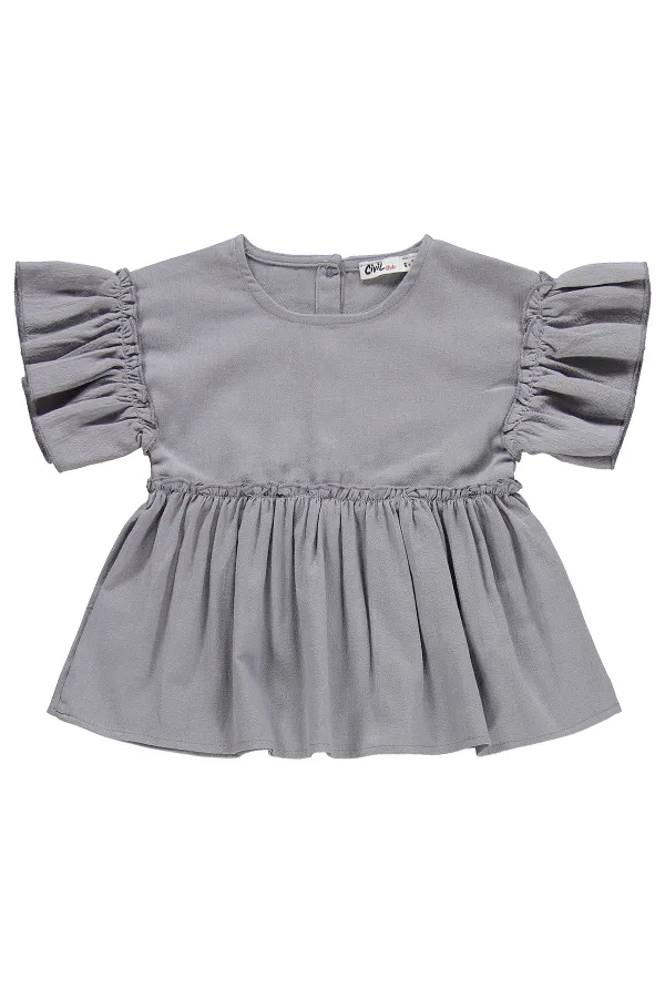 Kız Çocuk Takım 6-9 Yaş Gri - Paket