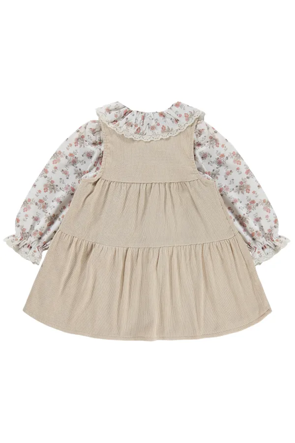 Combinaison et robe pour filles, 2-5 ans, beige - Emballage