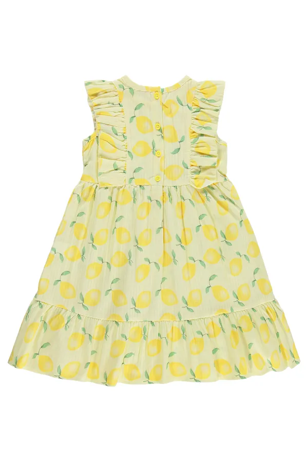 Kız Çocuk Jile ve Elbise 6-9 Yaş Sarı - Paket