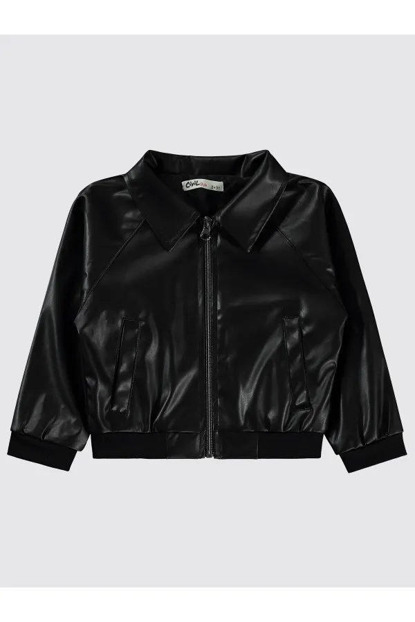 Kız Çocuk Ceket 2-5 Yaş Siyah - Paket