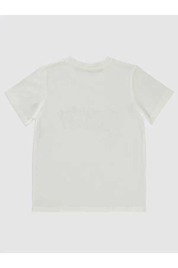 Erkek Çocuk Tişört 6-9 Yaş Ekru - Paket