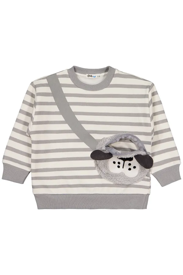 Erkek Çocuk Sweatshirt 2-5 Yaş Gri - Paket