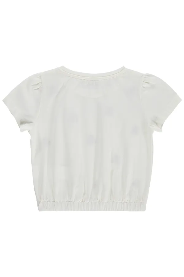 Kız Çocuk Tişört 2-5 Yaş Ekru - Paket