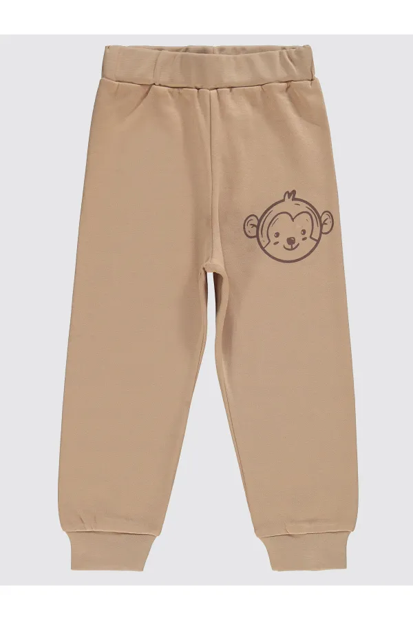 Bas de survêtement garçon 2-5 ans, couleur vison - Emballage