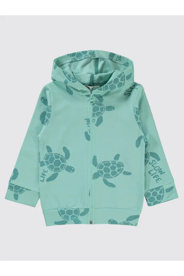 Gilet garçon turquoise 2-5 ans - Emballage