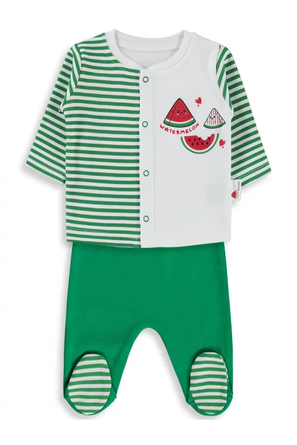 Baby Pajama Set 0-24 Months, Off-White - Package Baby Pajama Set 0-24 Months, Off-White - Package