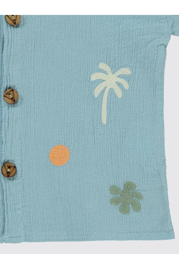 Erkek Çocuk Gömlek 2-5 Yaş Mavi - Paket