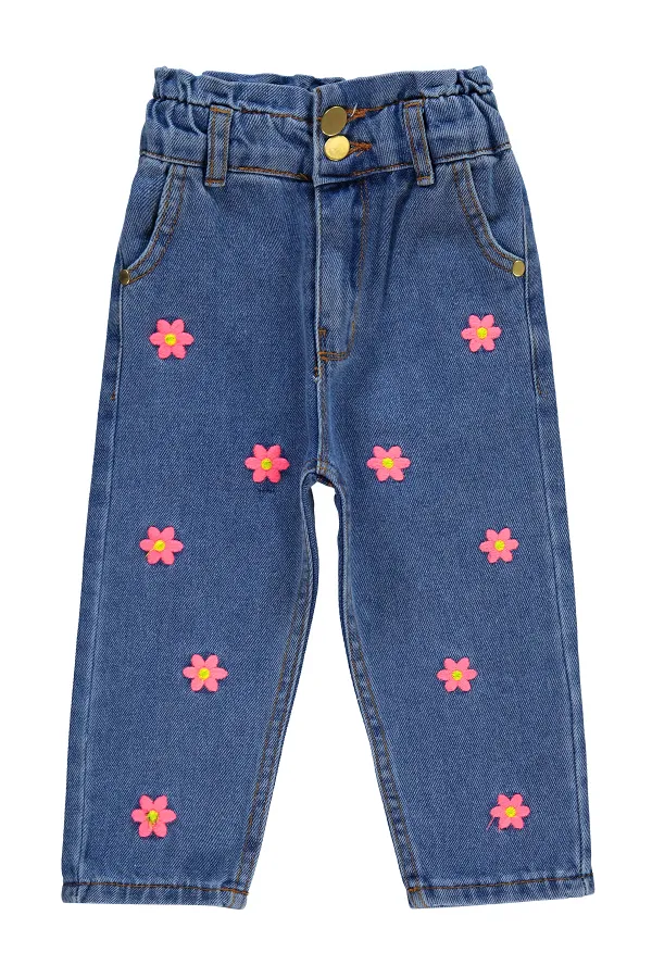 Pantalon bleu pour fille de 2 à 5 ans - Lot