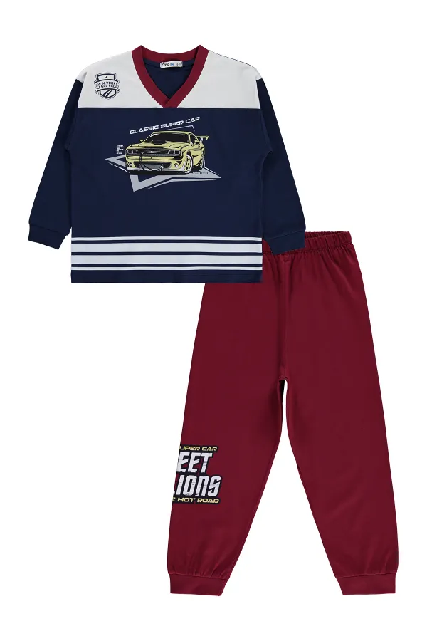 Boys' Pajama Set, Ages 6-9, Navy Blue - Pack