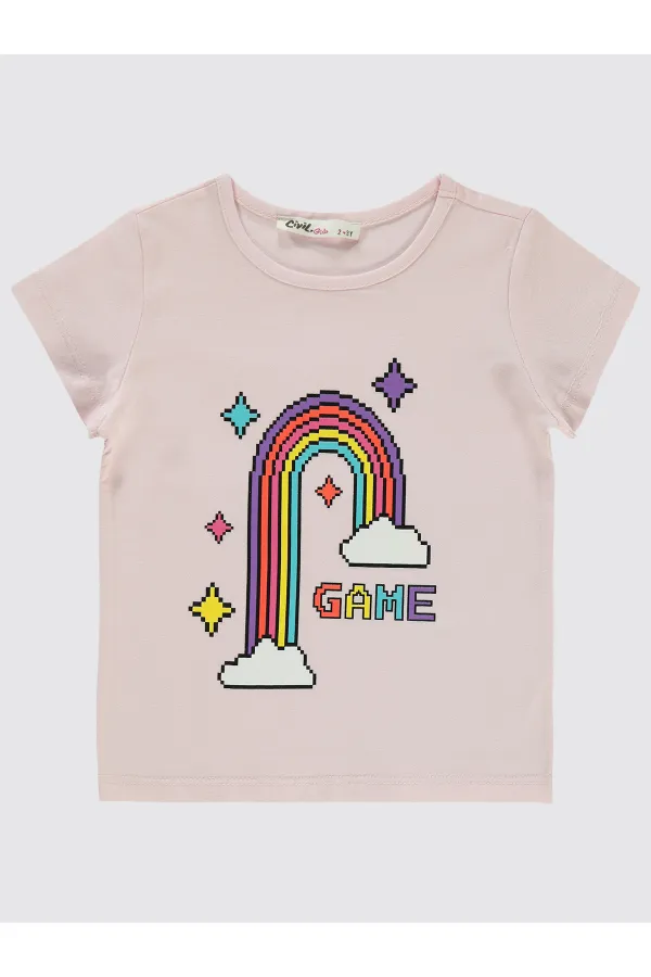Girl's T-Shirt 2-5 Years Old Pink Sherbet - Package