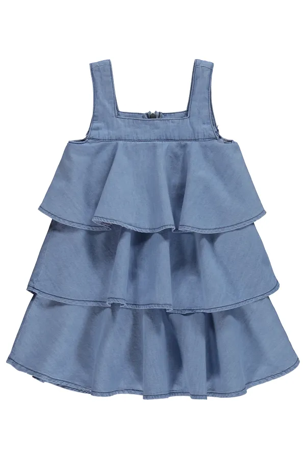 Kız Çocuk Jile ve Elbise 2-5 Yaş Mavi - Paket