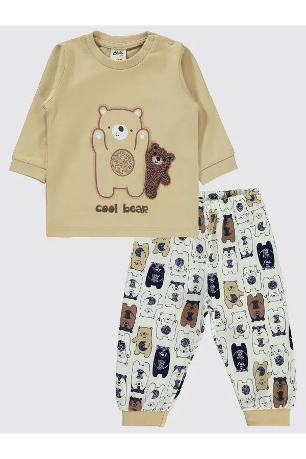 Baby Pajama Set 0-24 Months Milk Coffee - Package