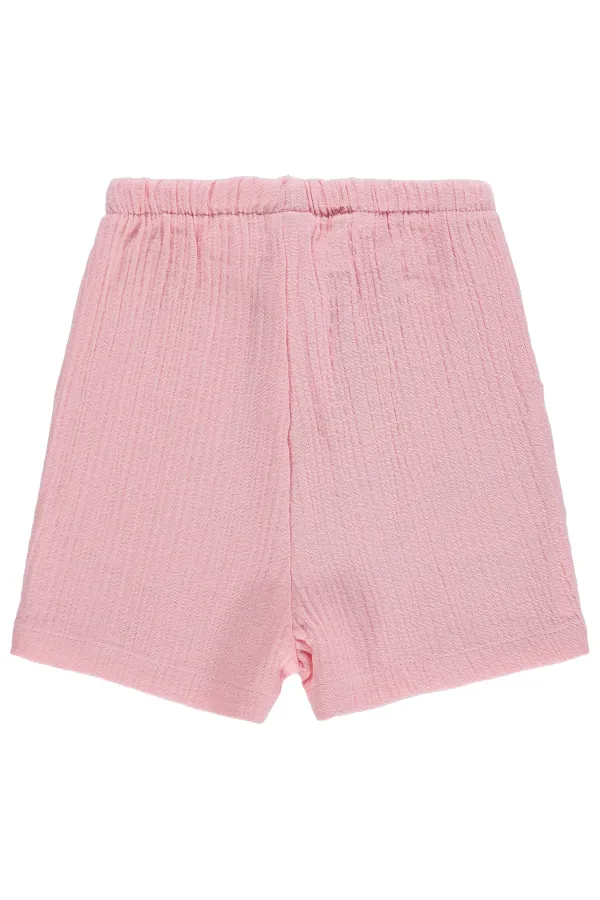 Kız Çocuk Şort 2-5 Yaş Şeftali - Paket