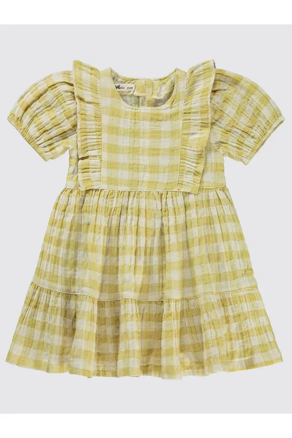 Robe et gilet jaunes pour fille de 2 à 5 ans - Emballage