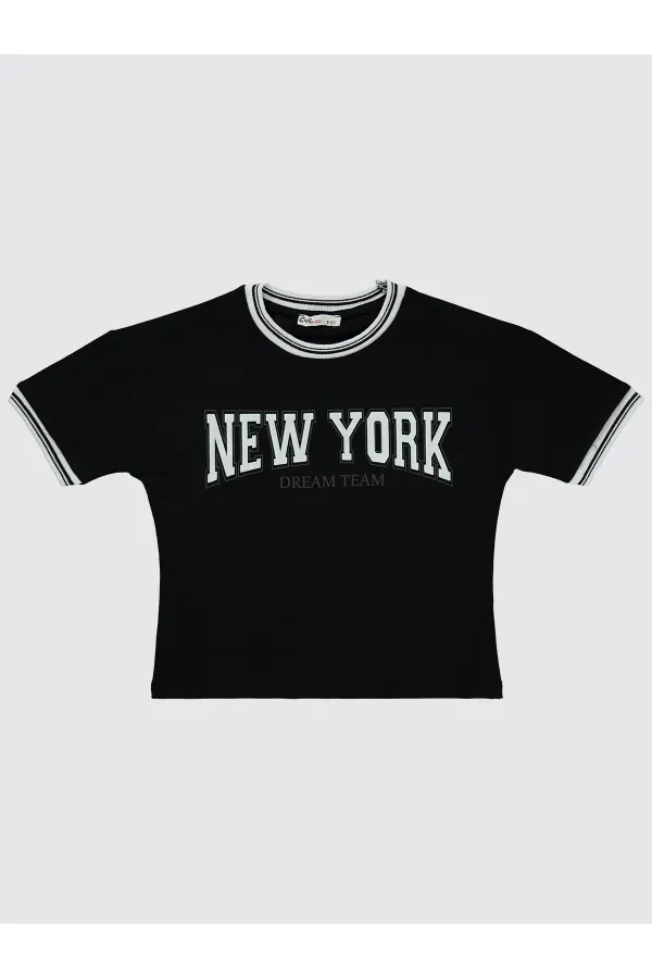 Lot de T-shirts noirs pour filles de 6 à 9 ans