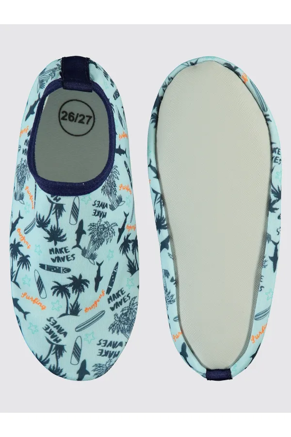 Chaussures de plage pour garçons, pointures 26 à 30, bleu clair - Emballage