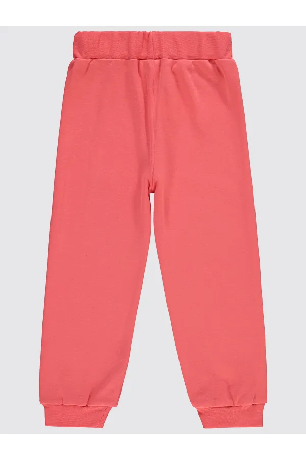 Girl's Tracksuit Bottoms 2-5 Years Old Sunset Coral - Pack