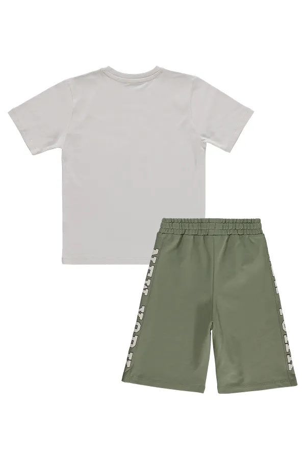 Ensemble pour garçons, 10-13 ans, couleur pierre foncée - kaki - Emballage Ensemble pour garçons, 10-13 ans, couleur pierre foncée - kaki - Emballage