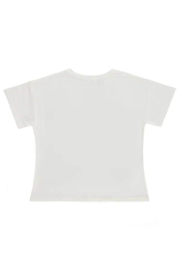 Kız Çocuk Tişört 6-9 Yaş Ekru - Paket