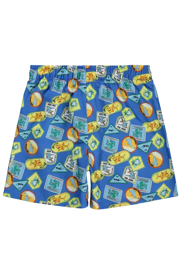 Erkek Çocuk Deniz Şort 10-13 Yaş Saks - Paket