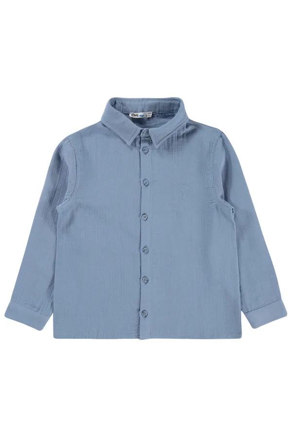Boys' Shirt, Ages 6-9, Light Indigo - Pack