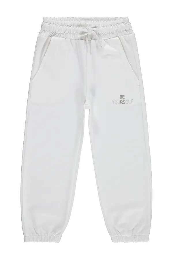 Girls' Sweatpants, Ages 2-5, Off-White - Pack