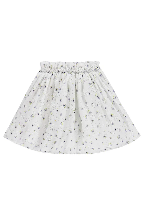 Kız Çocuk Etek 2-5 Yaş Kırık Beyaz - Paket