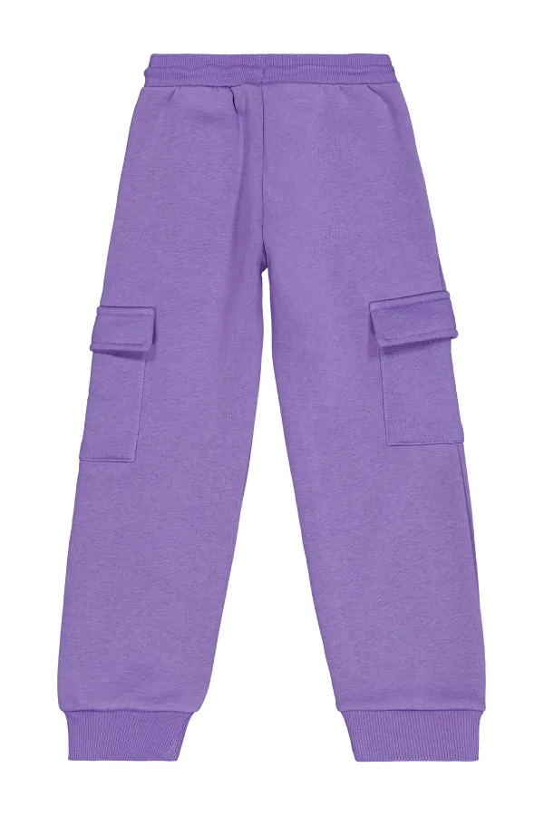 Girls Tracksuit Bottoms 6-9 Years Purple - Pack