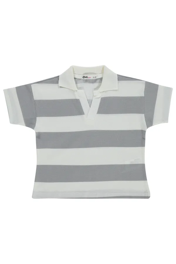 Kız Çocuk Tişört 2-5 Yaş Gri - Paket