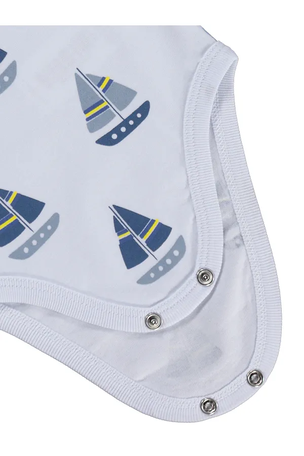 Bebek Çıtçıtlı Badi 0-24 Ay Beyaz - Paket