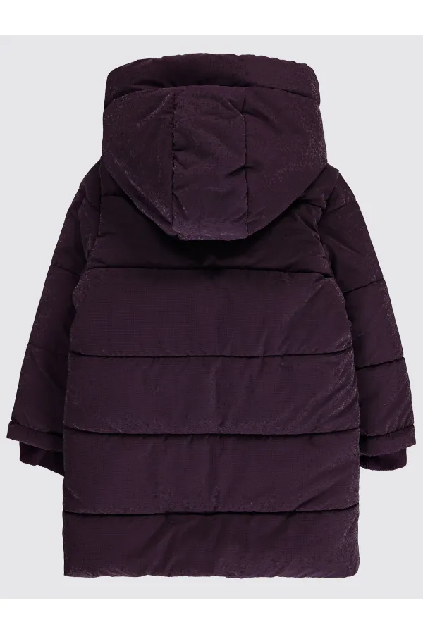 Kız Çocuk Mont 2-5 Yaş Mürdüm - Paket