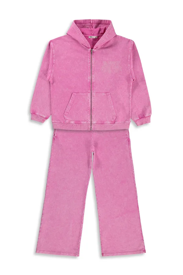 Ensemble de survêtement pour filles, 10-13 ans, rose poudré foncé - Lot