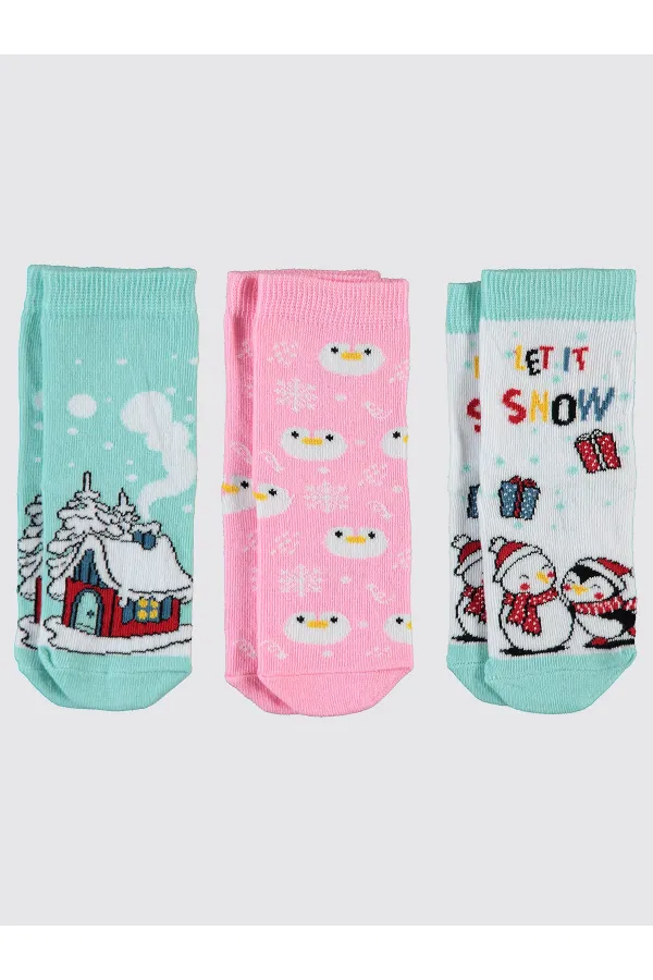 Kız Çocuk Soket Çorap 2-9 Yaş Standart - Paket