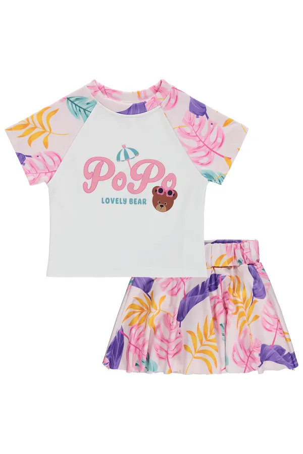 Kız Çocuk Mayo Set 6-13 Yaş Pembe - Paket