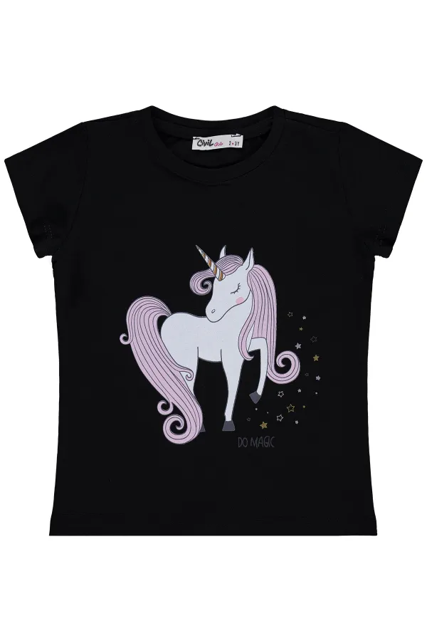 Lot de T-shirts noirs pour filles (2-5 ans)