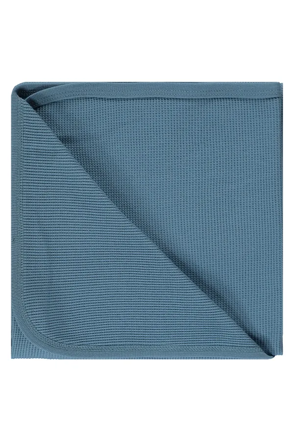 Couverture et lange pour bébé 0-24 mois, bleu indigo doux - Emballage