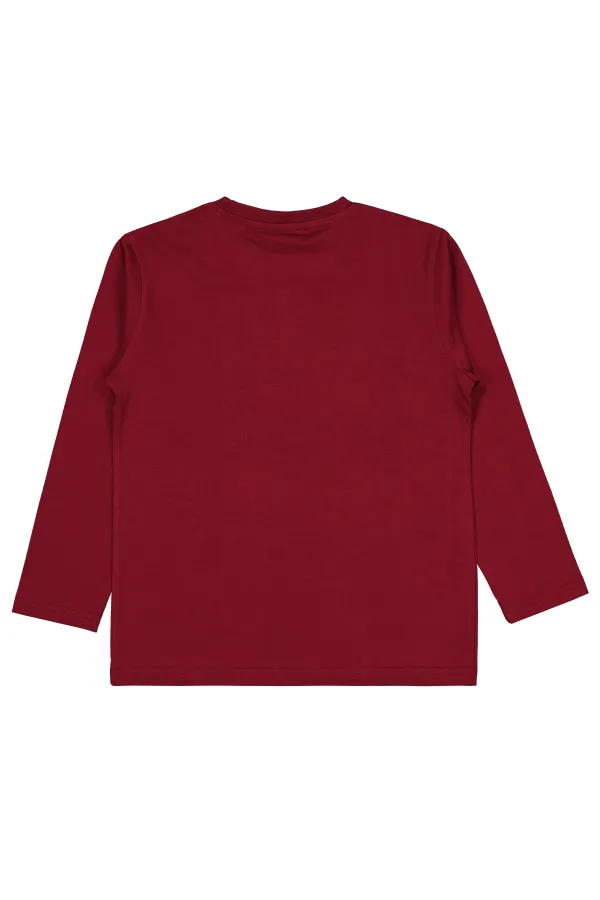 Erkek Çocuk Sweatshirt 6-9 Yaş Bordo - Paket