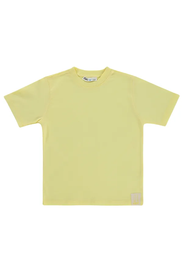 Boys' T-Shirt Km 2-5 Years Light Yellow - Package