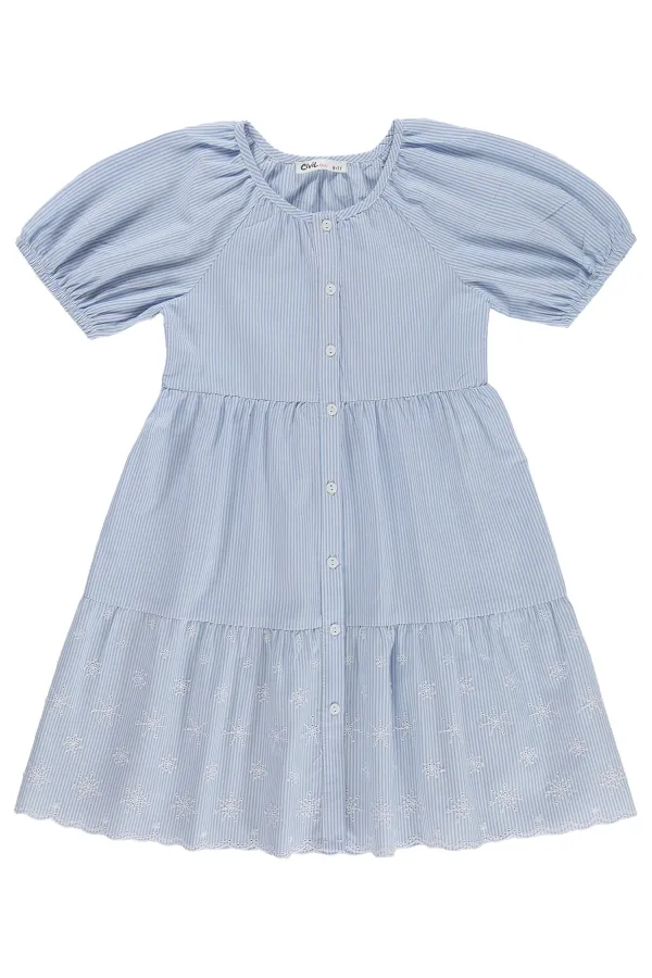 Girls' Jumpsuit and Dress, Ages 6-9, Light Indigo - Package