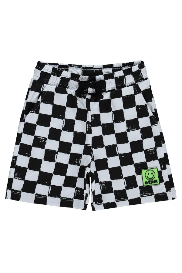 Pantalon Capri garçon, 2-5 ans, noir et blanc - Lot