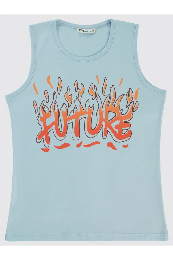 Lot de T-shirts garçon 10-13 ans bleu glacier